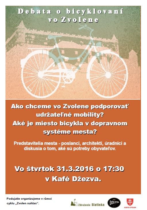 Pozvánka na diskusiu do Zvolena: Patria bicykle do mesta?