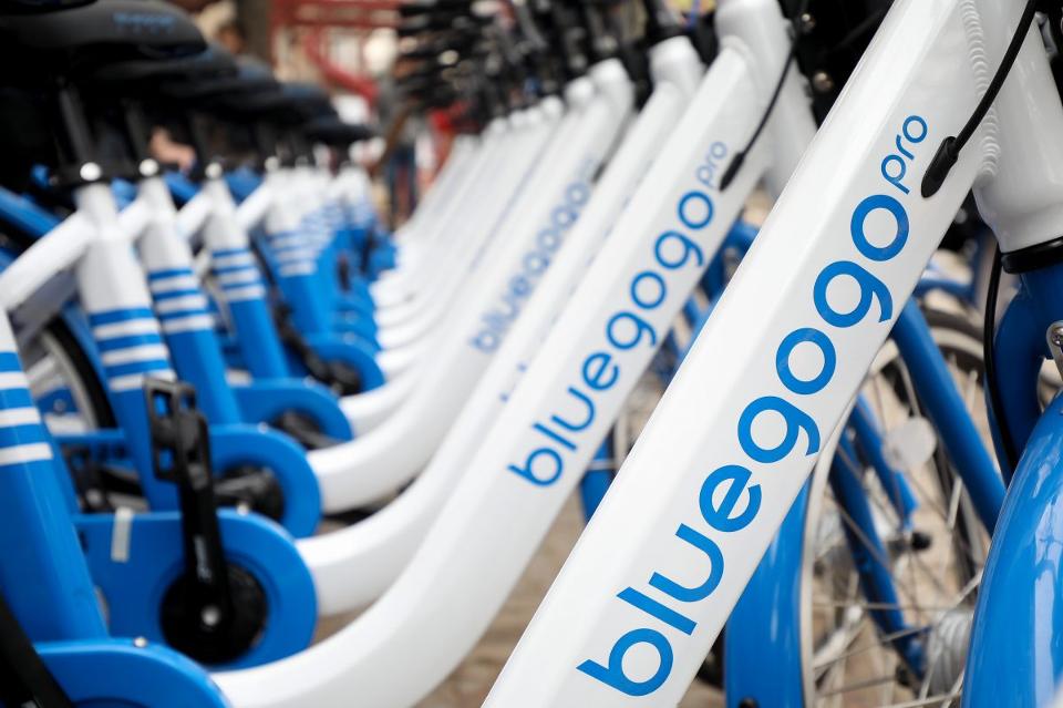 Bluegogo čínsky bikesharing,ktorý dá do ulíc 70 tisíc bicyklov za mesiac