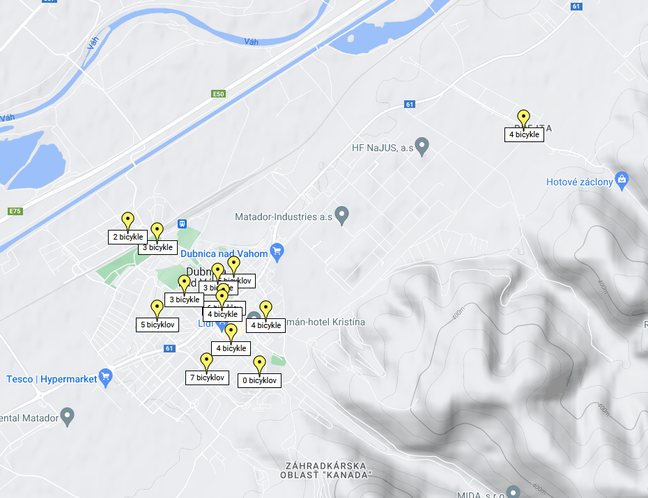 Dubnica nad Váhom má bikesharing